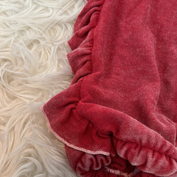 chaser, girls, cozy knit ruffle side jogger in “cardinal“ - Picture 2 of 7